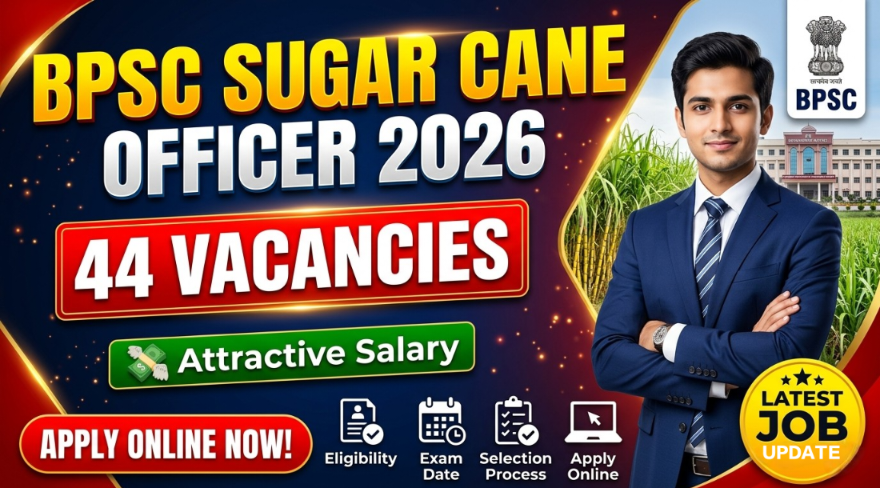 BPSC Sugar Cane Officer Recruitment 2026 | 44 Vacancies, Salary, Eligibility, Exam Date & Apply Online