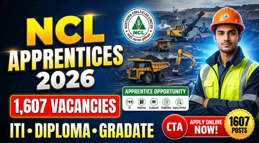 NCL Apprentices Recruitment 2026 – 1,607 Vacancies,Eligibility & Apply Online