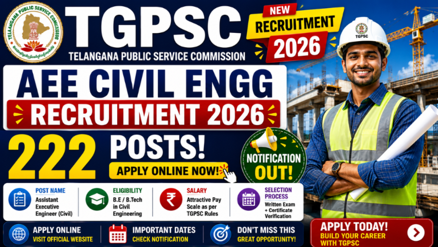 TGPSC AEE Civil Engg Recruitment