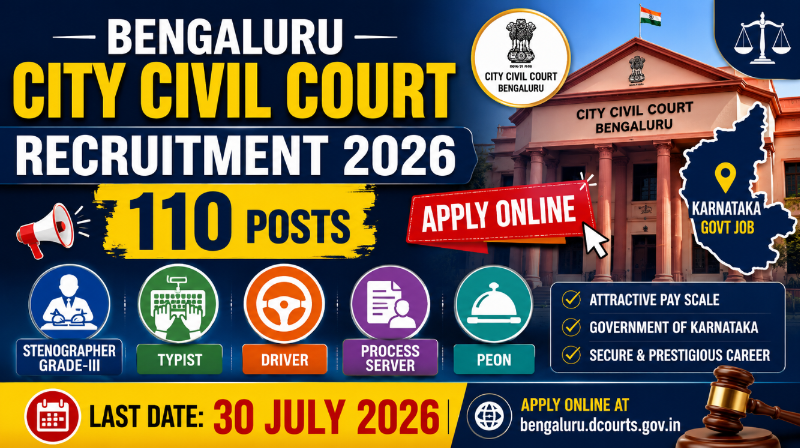 Bengaluru City Civil Court Recruitment 
