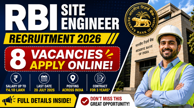 RBI Site Engineer Recruitment