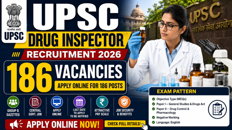 UPSC Drug Inspector Recruitment
