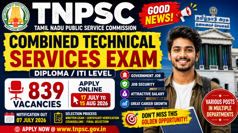 TNPSC CTSE Diploma/ITI Recruitment