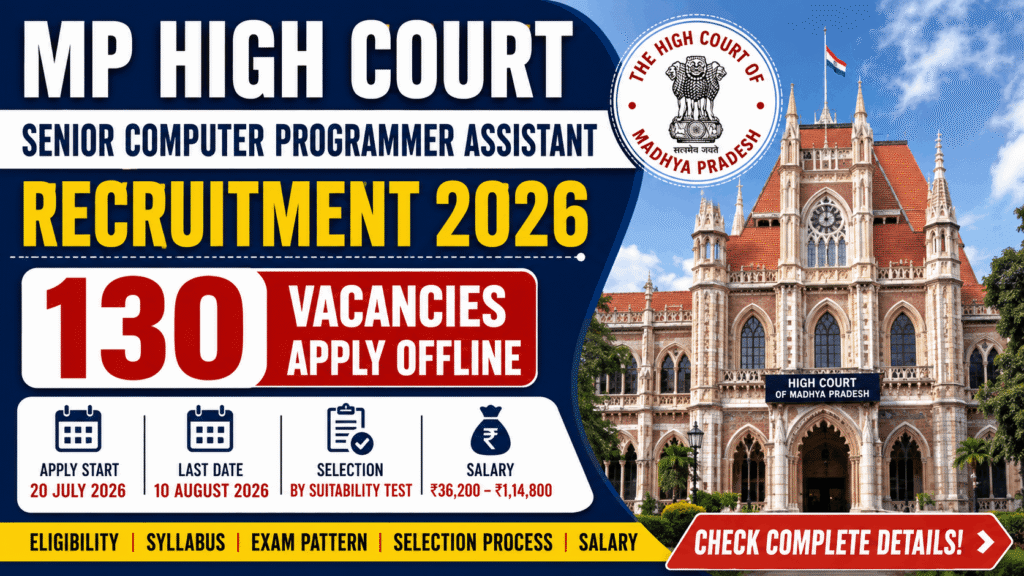MP High Court Senior Computer Programmer Assistant Recruitment 