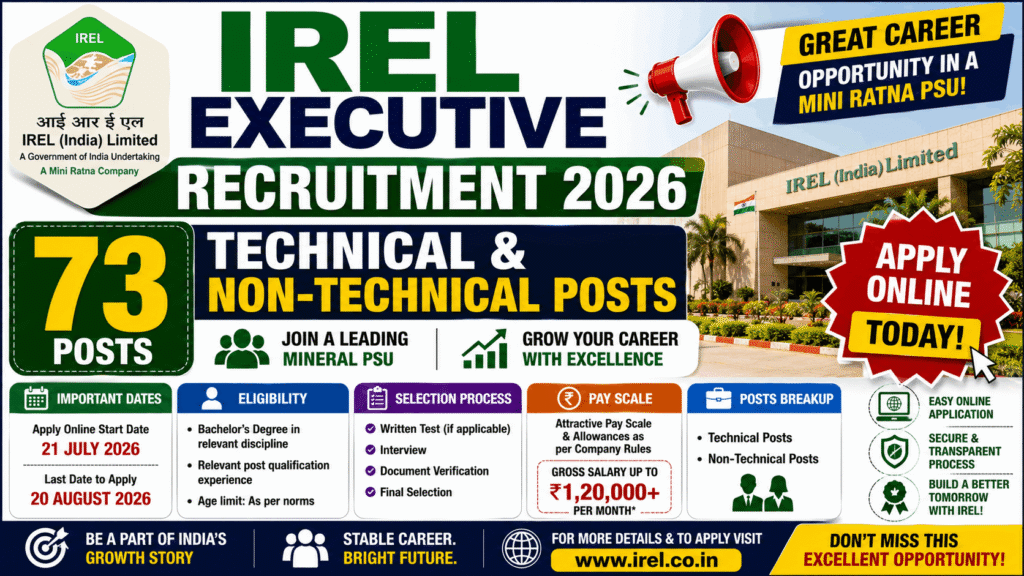 IREL Executive Recruitment 2026