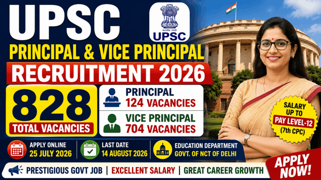 UPSC Principal & Vice Principal Recruitment