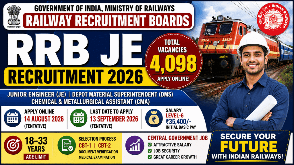 RRB JE Recruitment 2026: 