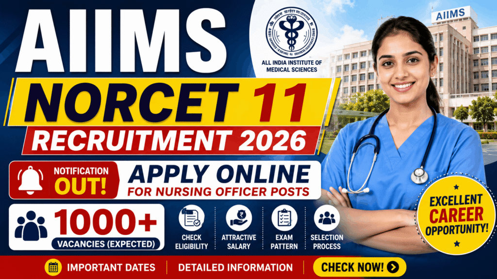 AIIMS NORCET 11 Recruitment 2026 Notification Out: Apply Online