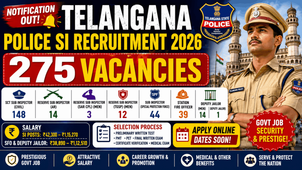 Telangana Police SI Recruitment 2026