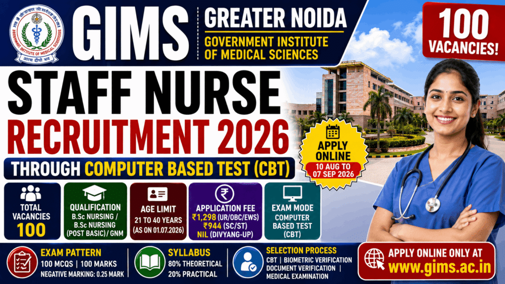 GIMS Staff Nurse Recruitment 2026