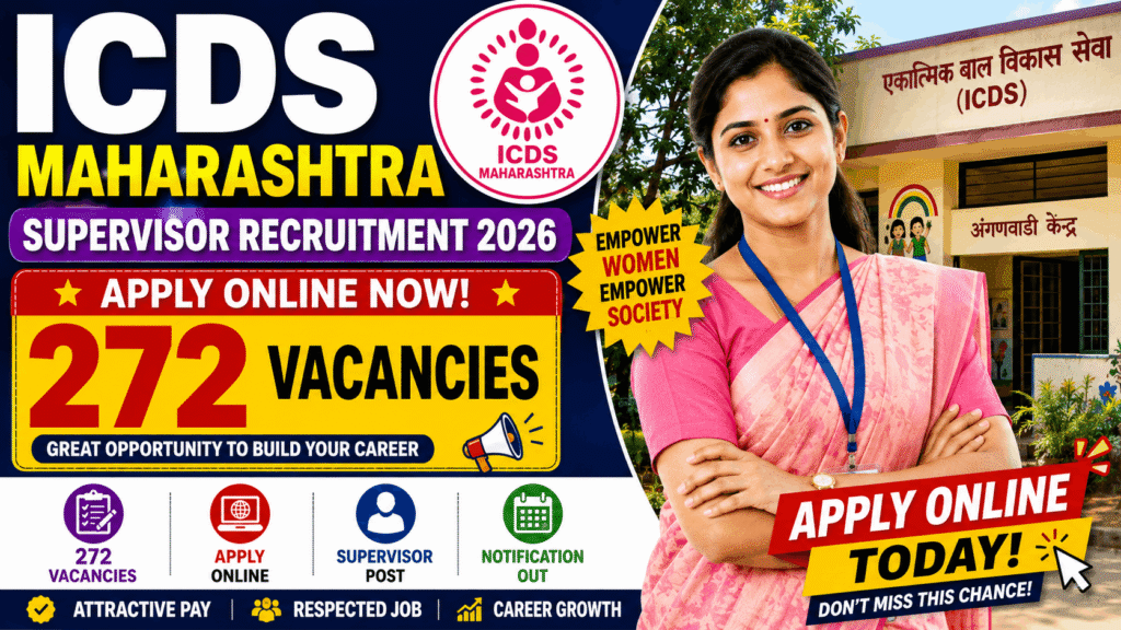 ICDS Maharashtra Supervisor Recruitment 2026
