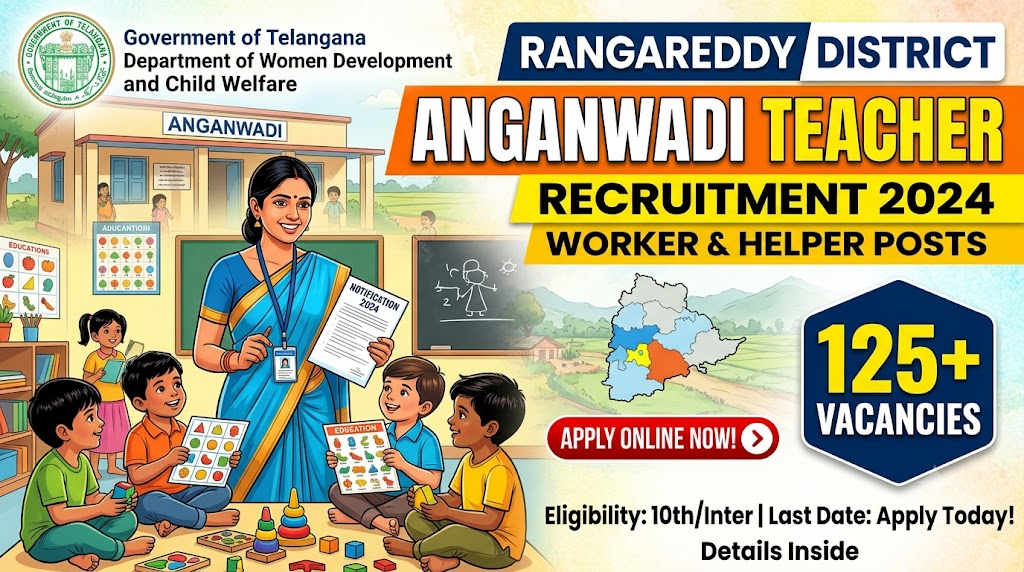 Rangareddy District Anganwadi Teacher Recruitment 2026: Apply Online for 125 Vacancies
